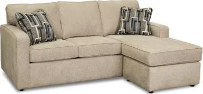 Norris Jute Beige Queen Sleeper Sofa with Ottoman