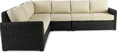 Sunset Woven Wicker 4 Piece Patio Sectional