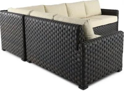 Sunset Woven Wicker 4 Piece Patio Sectional