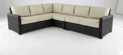 Sunset Woven Wicker 4 Piece Patio Sectional