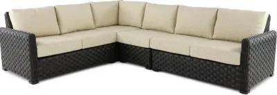 Sunset Woven Wicker 4 Piece Patio Sectional