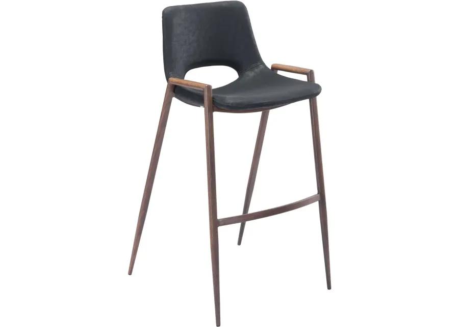 Desi Black Bar Stool, Set of 2