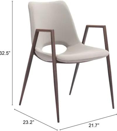 Desi Beige Dining Chair, Set of 2