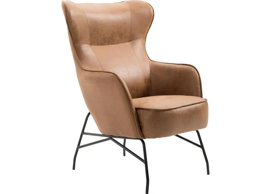 Franky Saddle Brown Accent Chair