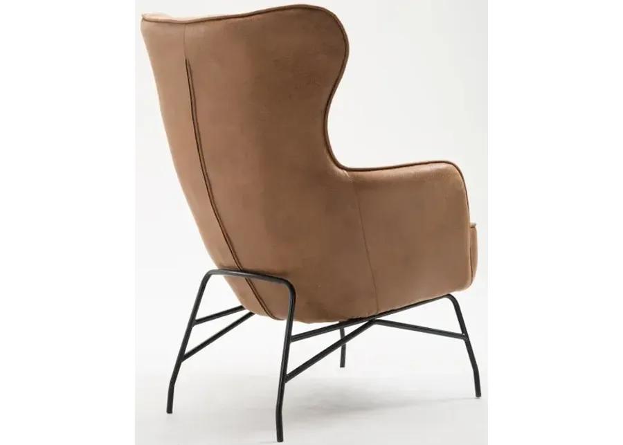 Franky Saddle Brown Accent Chair