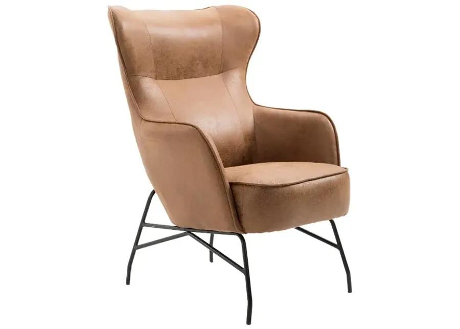 Franky Saddle Brown Accent Chair