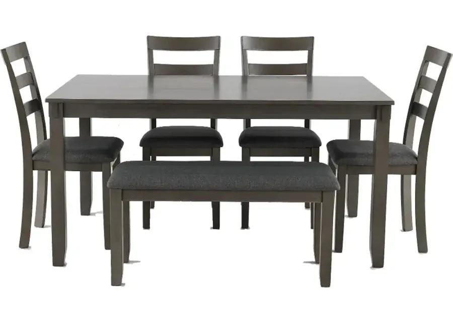 Bridson Gray 6 Piece Dining Room Set