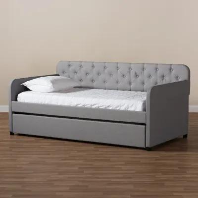 Modern Light Gray Upholstered Twin Daybed - Tahlia