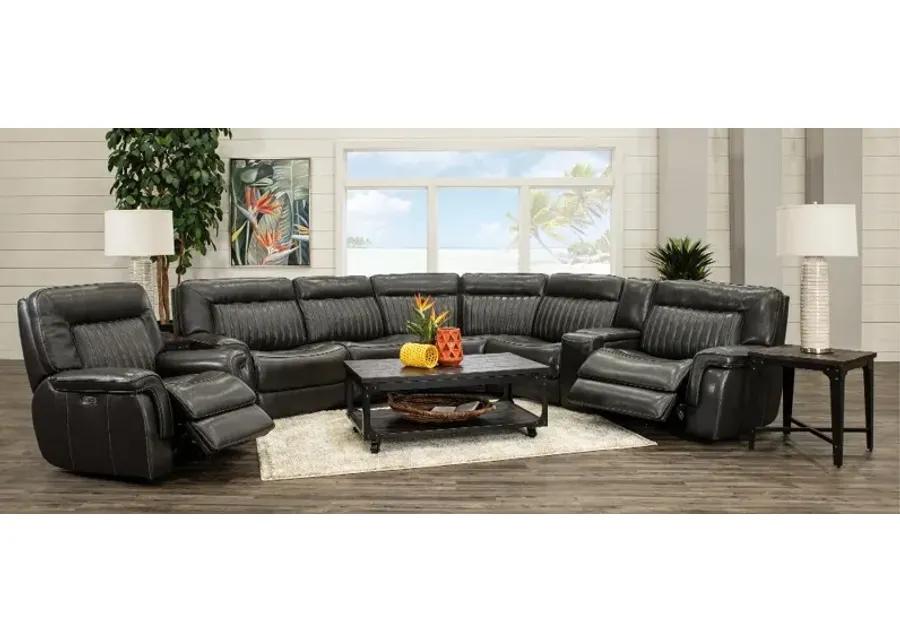 Stampede Charcoal Gray 6 Piece Power Reclining Sectional