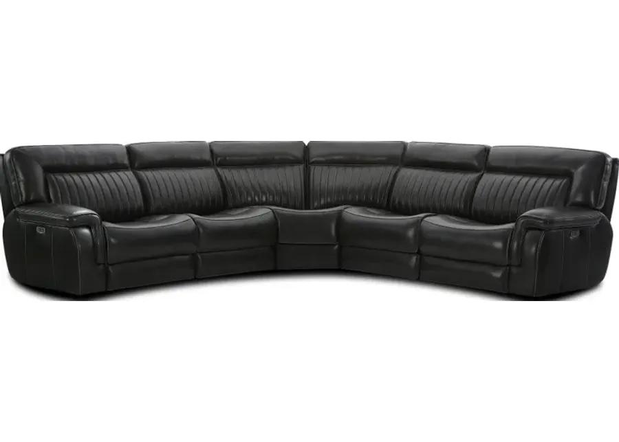 Stampede Charcoal Gray 6 Piece Power Reclining Sectional