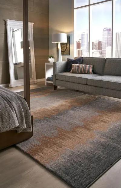 Euphoria 5 x 8 Cashel Abyss Blue and Gray Area Rug