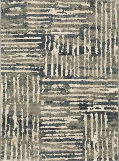 Carson 8 x 10 Beige Abstract Striped Area Rug