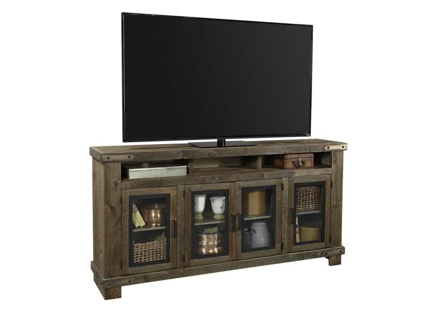 Sawyer Medium Brown Farmhouse 78 Inch Entertainment Center