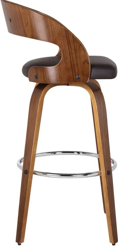 Walnut Brown 26 inch Counter Height Stool - Shelly