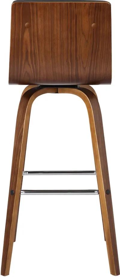 Vienna Gray and Brown Swivel Bar Stool