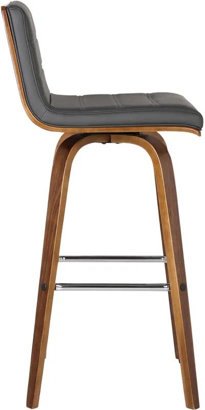 Vienna Gray and Brown Swivel Bar Stool