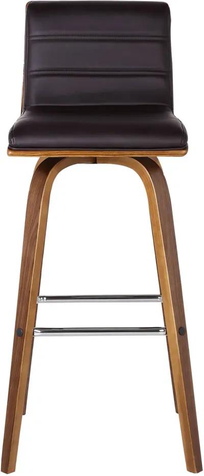 Vienna Walnut Brown Swivel Counter Height Stool