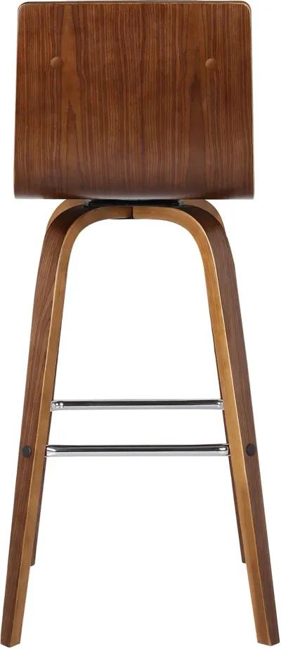 Vienna Walnut Brown Swivel Counter Height Stool