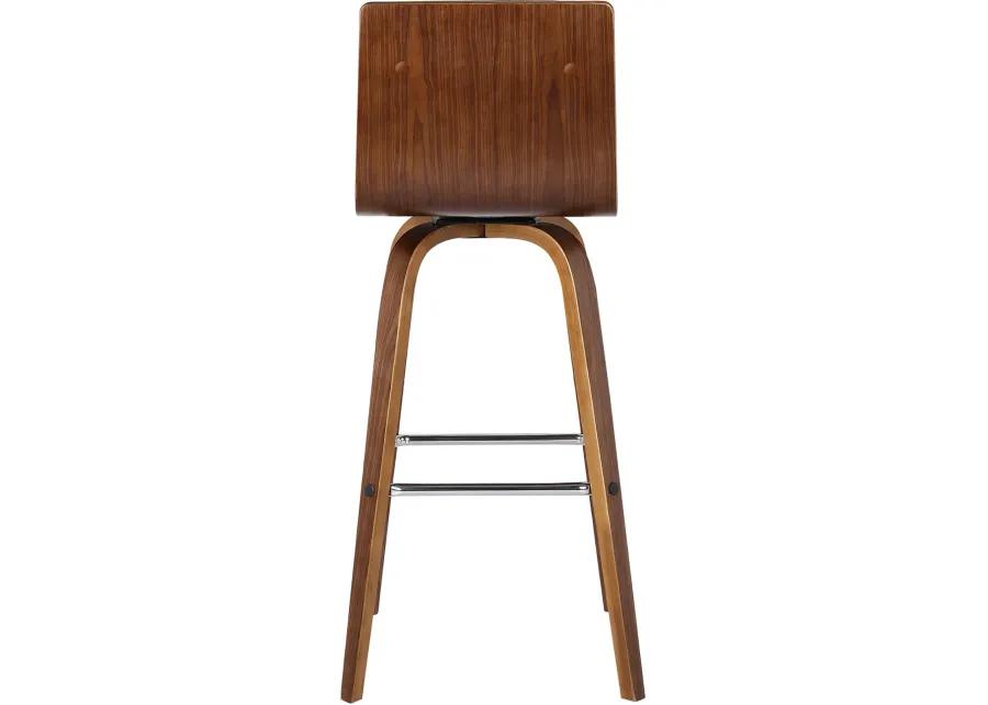 Vienna Walnut Brown Swivel Counter Height Stool