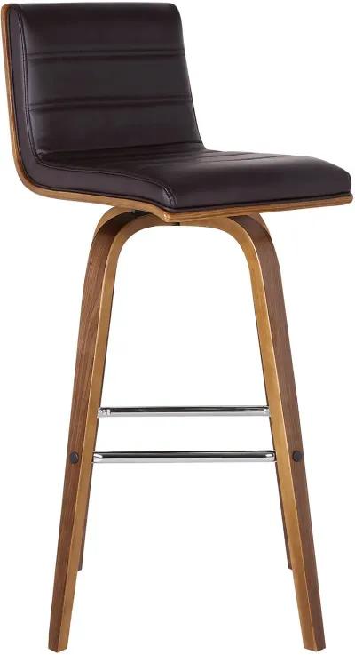 Vienna Walnut Brown Swivel Counter Height Stool