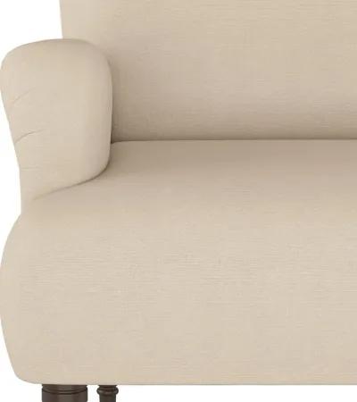 Clara Linen Tan Settee - Skyline Furniture