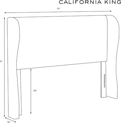 Jaclyn Blush Sloped Wingback California King Headboard - Skyline...