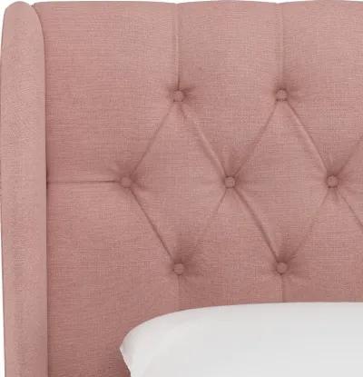 Jaclyn Blush Sloped Wingback California King Headboard - Skyline...