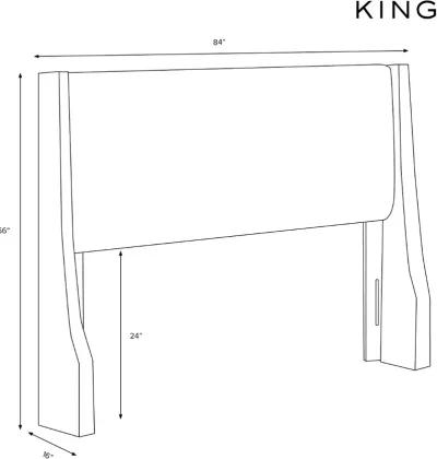 Riley Cream Tufted Wingback King Headboard - Skyline Furniture