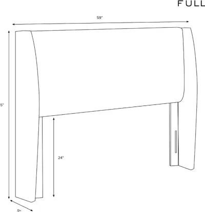 Tiffany Navy Curved Wingback Full Headboard - Skyline Furniture