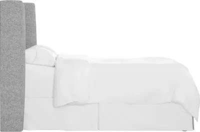 Tiffany Gray Curved Wingback Twin Headboard - Skyline Furniture