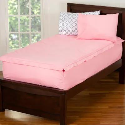 Pink and White Full 5 Piece Tickle Me Bunkie Deluxe Bedding