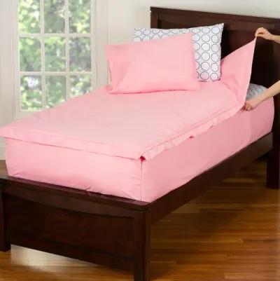 Pink and White Full 5 Piece Tickle Me Bunkie Deluxe Bedding