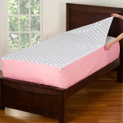 Pink and White Full 5 Piece Tickle Me Bunkie Deluxe Bedding