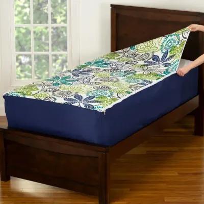 Navy Blue Twin 3 Piece Midnight Oasis Bunkie Deluxe Bedding