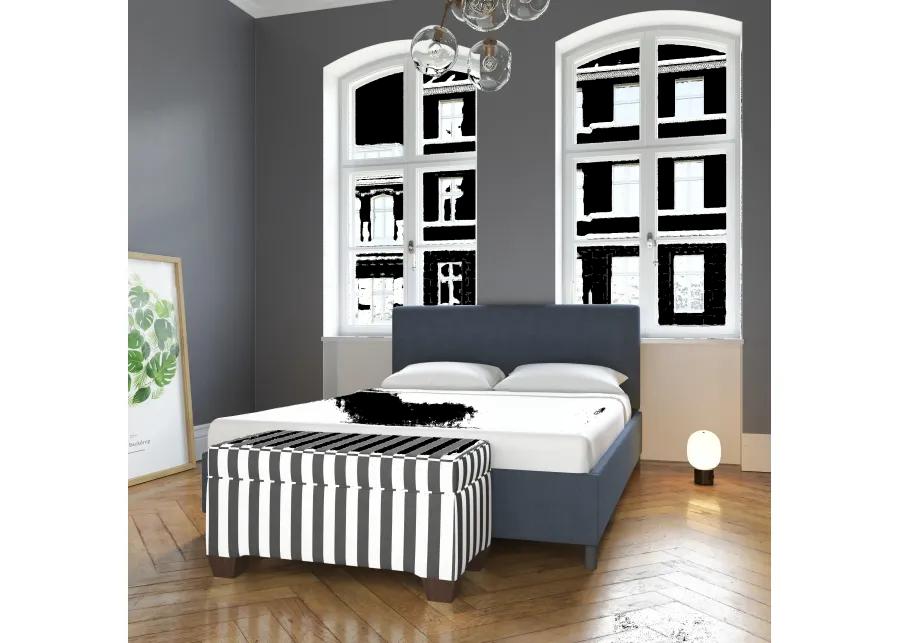 Brianna Navy Twin Platform Bed - Skyline Furniture