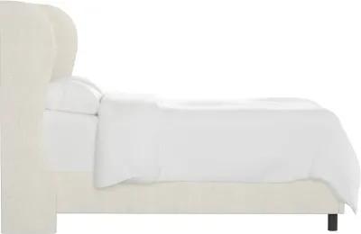 Izzy Cream Sloped Wingback King Bed - Skyline Furniture