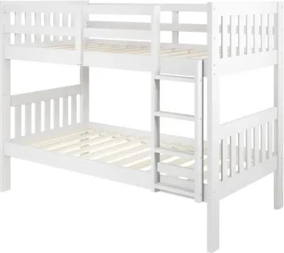 Classic White Twin over Twin Bunk Bed - Mission