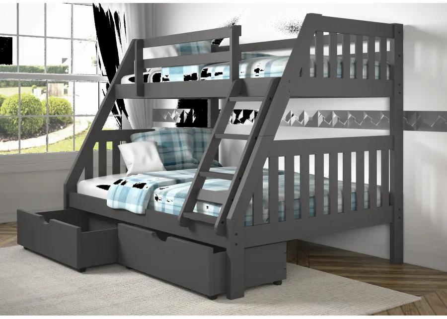 Mission Gray Twin over Full Bunk Bed