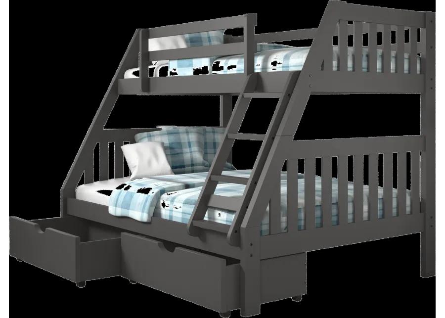 Mission Gray Twin over Full Bunk Bed