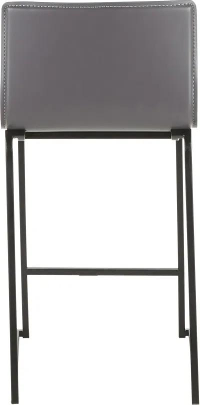 Gray and Black Upholstered Counter Height Stool (Set of 2) - Mara