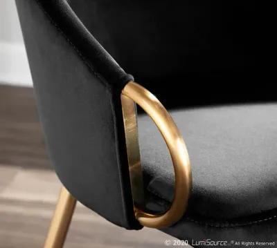 Black Velvet Glam Chair