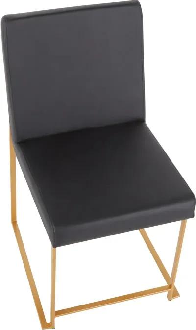 Fuji Black and Gold Dining Chairs, Set of 2