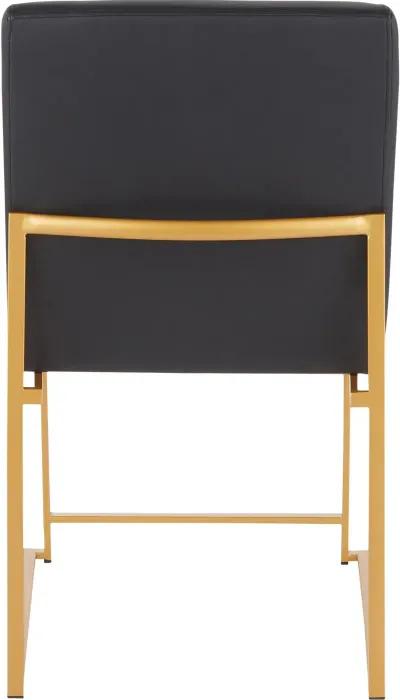 Fuji Black and Gold Dining Chairs, Set of 2