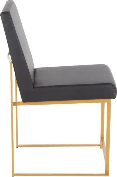 Fuji Black and Gold Dining Chairs, Set of 2