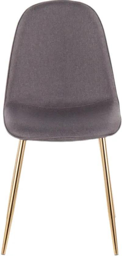 Contemporary Gray and Gold Dining Room Chair (Set of 2) - Pebble