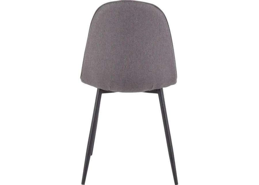 Contemporary Gray and Black Dining Room Chair (Set of 2) - Pebble