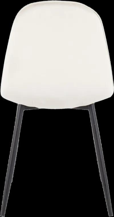 Contemporary Cream and Black Dining Room Chair (Set of 2) - Pebble