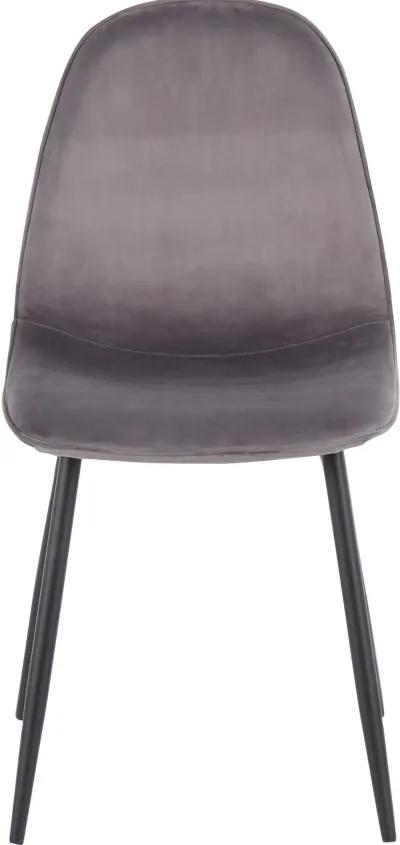 Contemporary Gray and Black Dining Room Chair (Set of 2) - Pebble