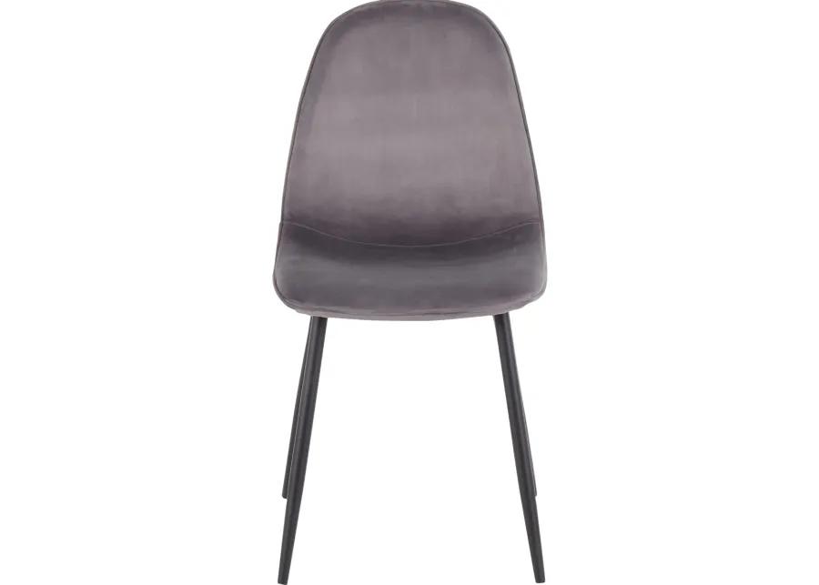 Contemporary Gray and Black Dining Room Chair (Set of 2) - Pebble