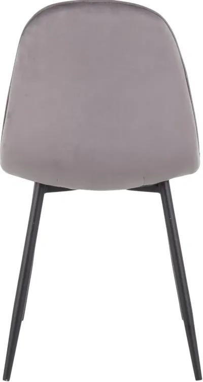 Contemporary Gray and Black Dining Room Chair (Set of 2) - Pebble